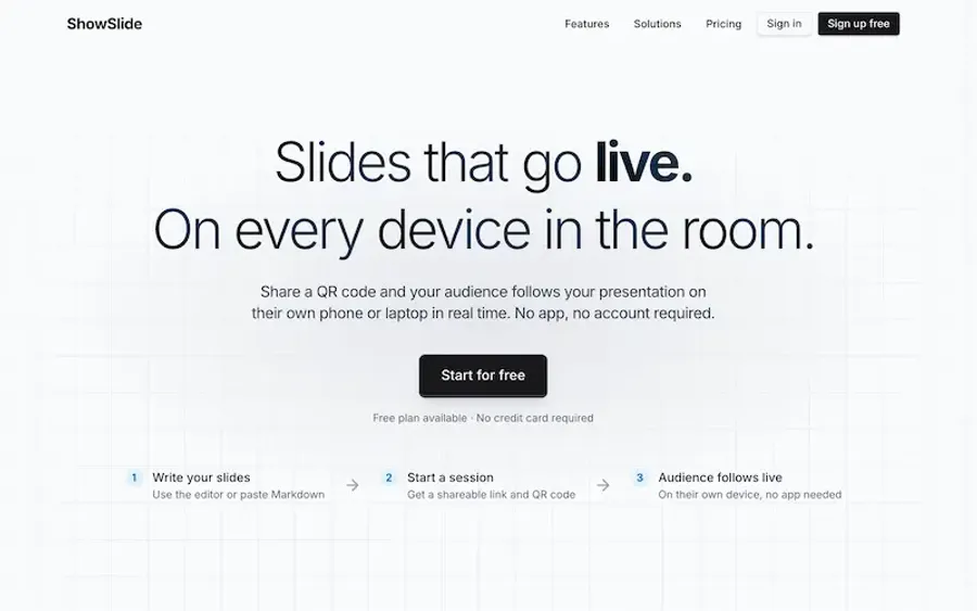 Showslide screenshot